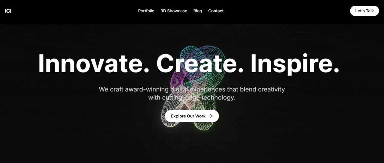 Three.js Creative Agency